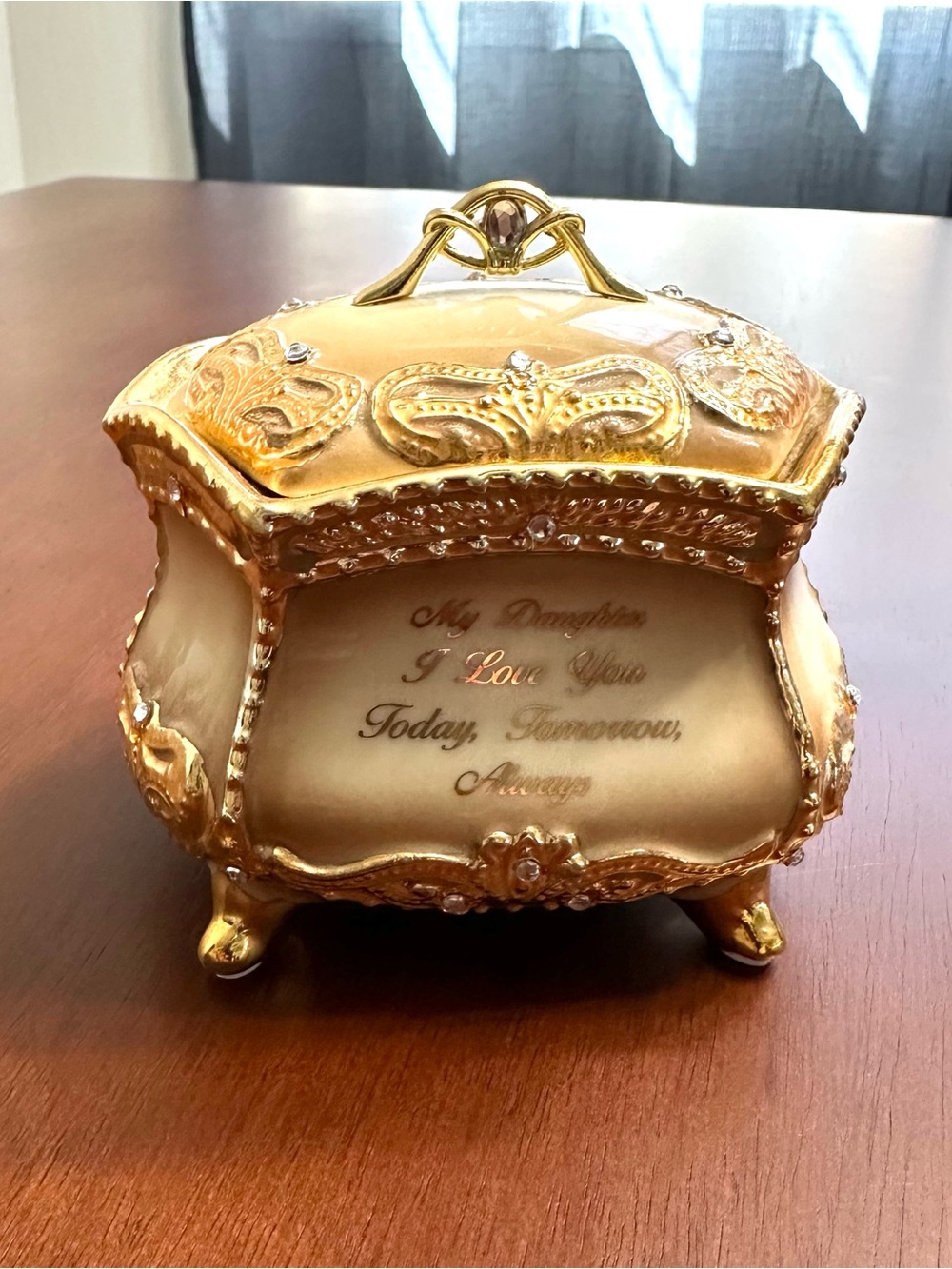 The Bradford Exchange “Daughter, I Love You” Limited Edition Heirloom Music Box